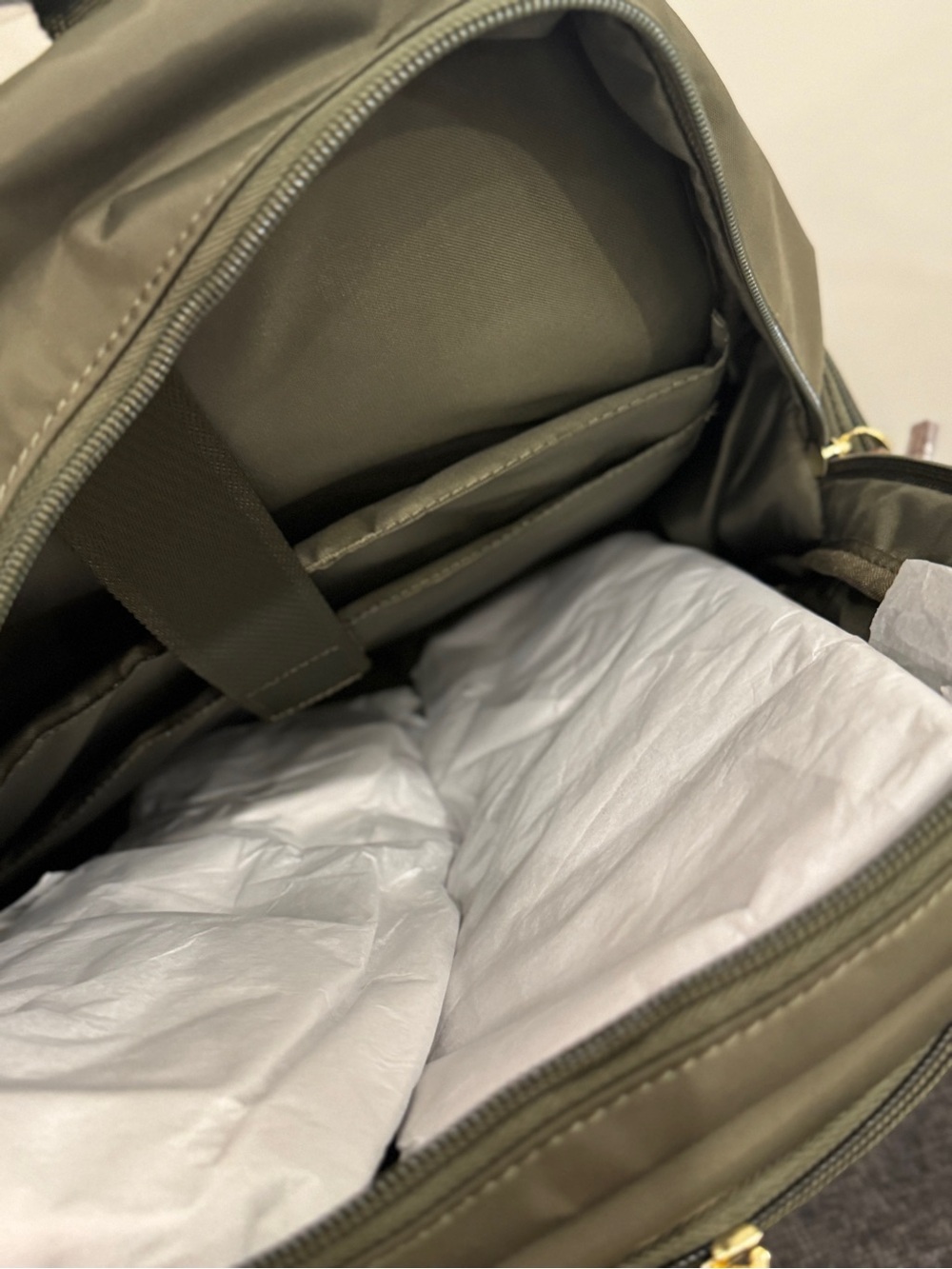 Bric's X-COLLECTION NOMAD BACKPACK Olive Green bag Tan Leather Accents ❤️🔥 - Picture 9 of 11